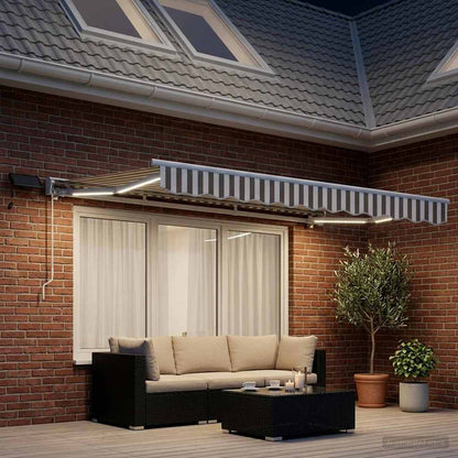 Cornice per Tenda Manuale con LED 2,5 x 2 m | homemem39