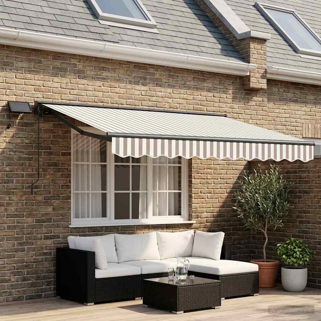 Cornice per Tenda Manuale con LED 2,5 x 2 m | homemem39