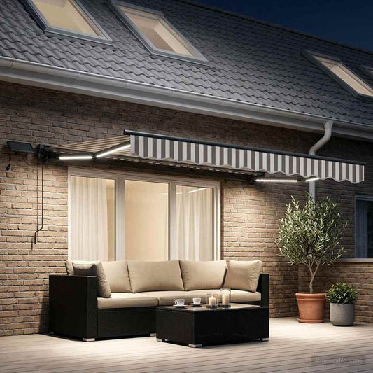 Cornice per Tenda Manuale con LED 3,5 x 2,5 m | homemem39