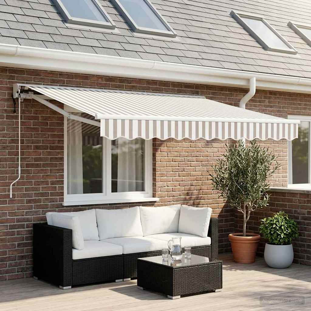 Tenda retrattile Grigio chiaro e bianco 2,5 x 2 m | homemem39