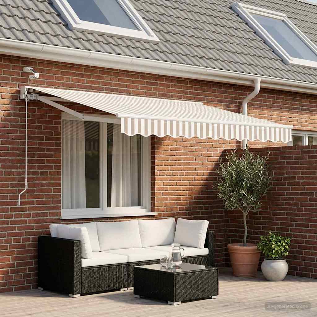 Tettuccio Elettrico Retrattile Grigio chiaro e bianco 3,5 x 2 m | homemem39