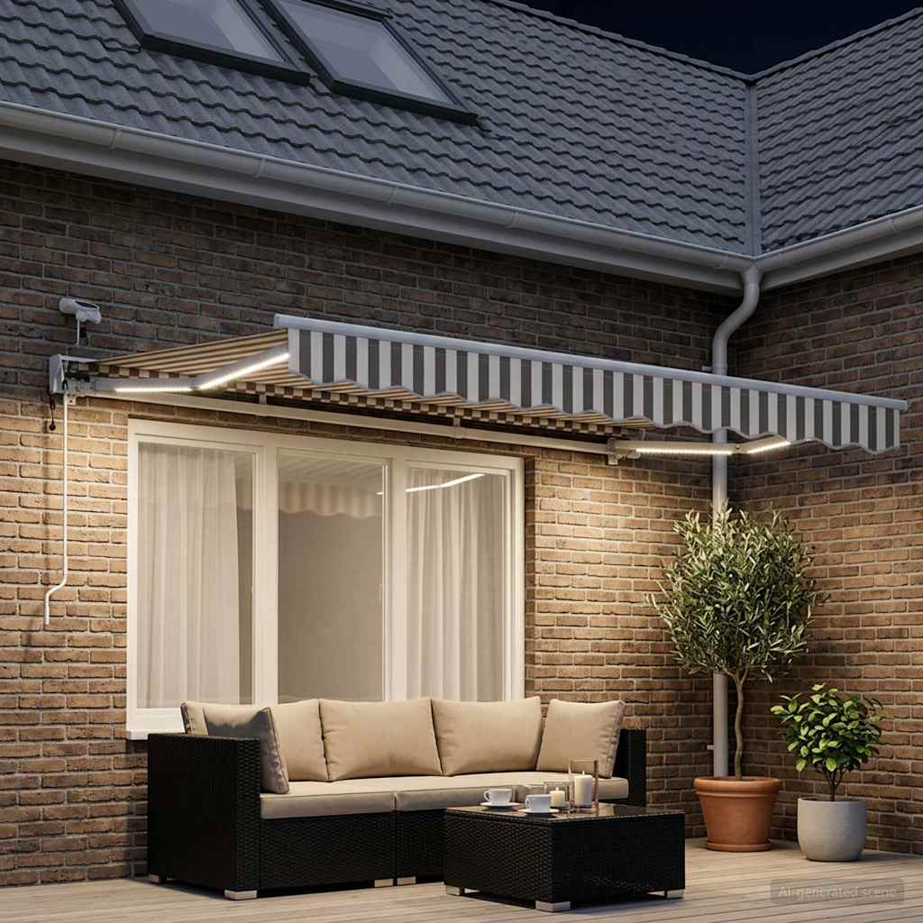 Tettuccio Elettrico Retrattile Grigio chiaro e bianco 3 x 2,5 m | homemem39