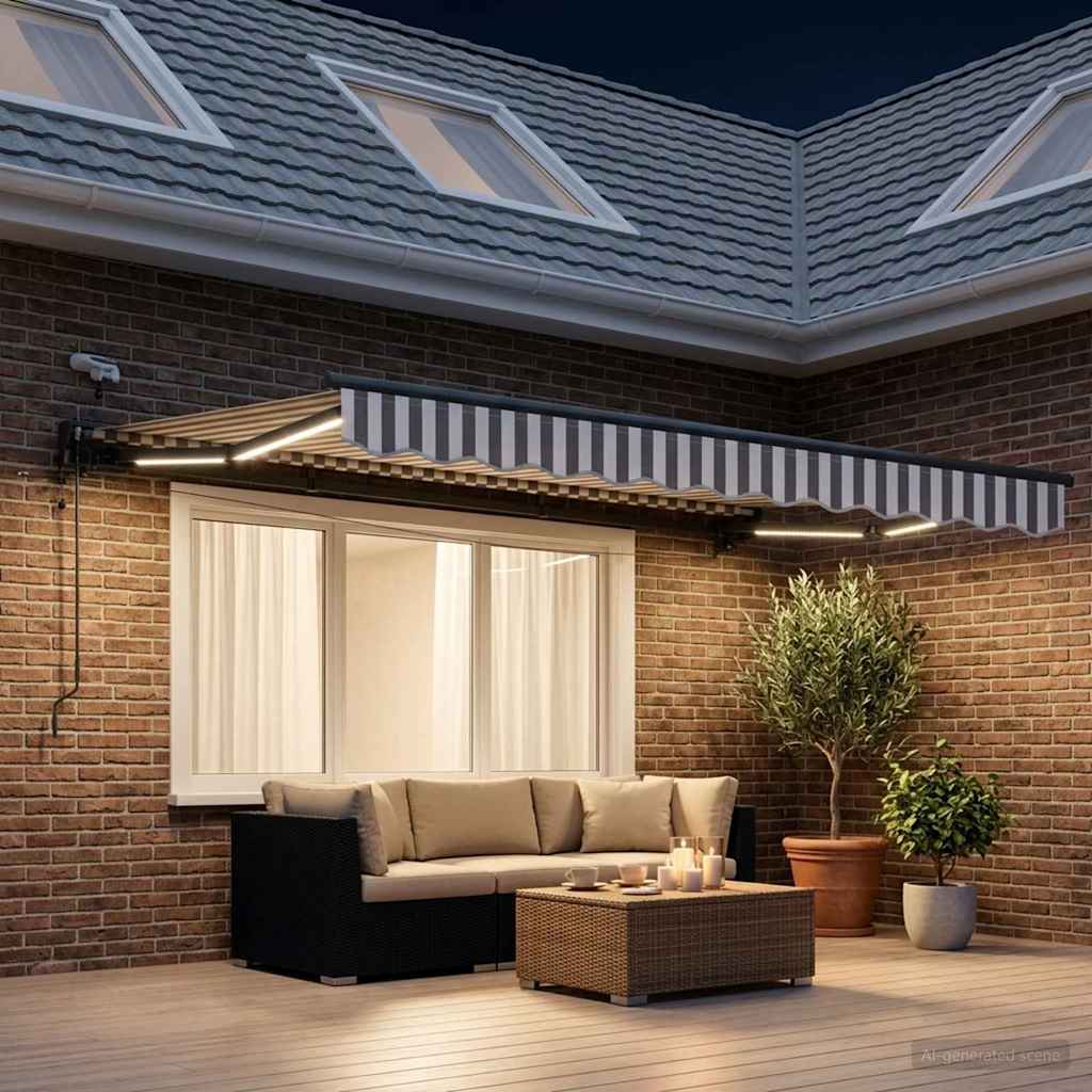 Tettuccio Elettrico Retrattile Grigio chiaro e bianco 2,5 x 2 m | homemem39