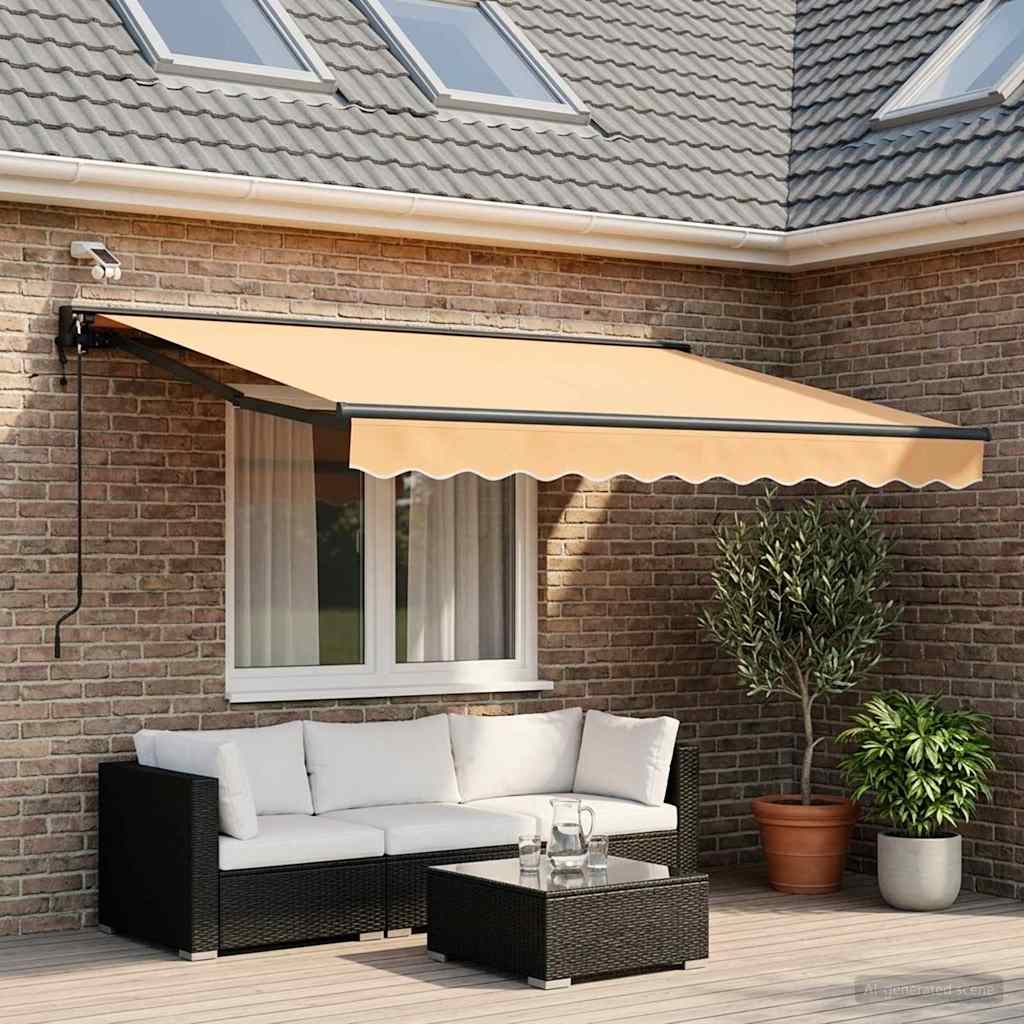 Tettuccio Elettrico Retrattile Sabbia 3 x 2,5 m | homemem39