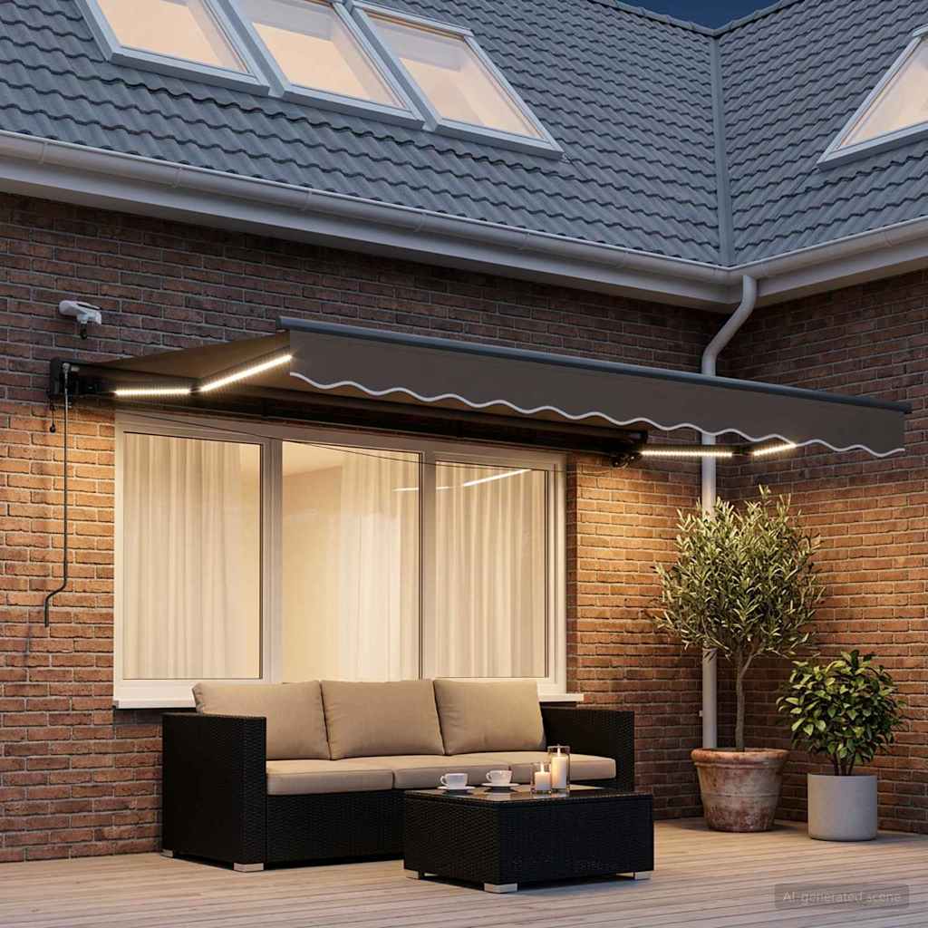 Tettuccio Elettrico Retrattile Tortora 3 x 2,5 m | homemem39
