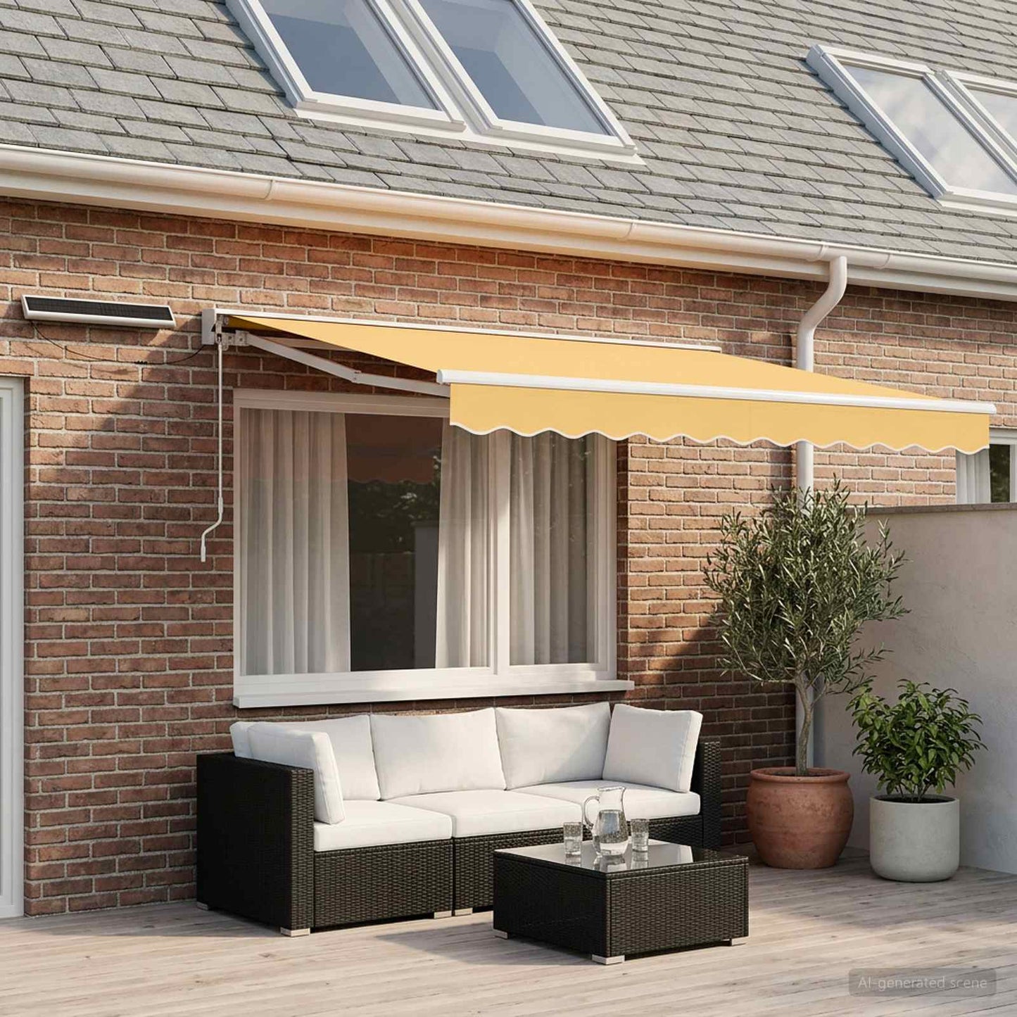 Tettuccio Elettrico Retrattile Sabbia 2,5 x 2 m