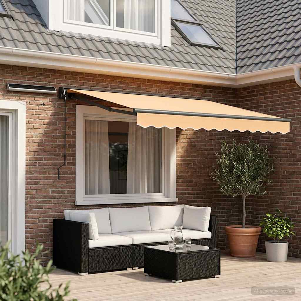 Tettuccio Elettrico Retrattile Sabbia 3 x 2,5 m | homemem39
