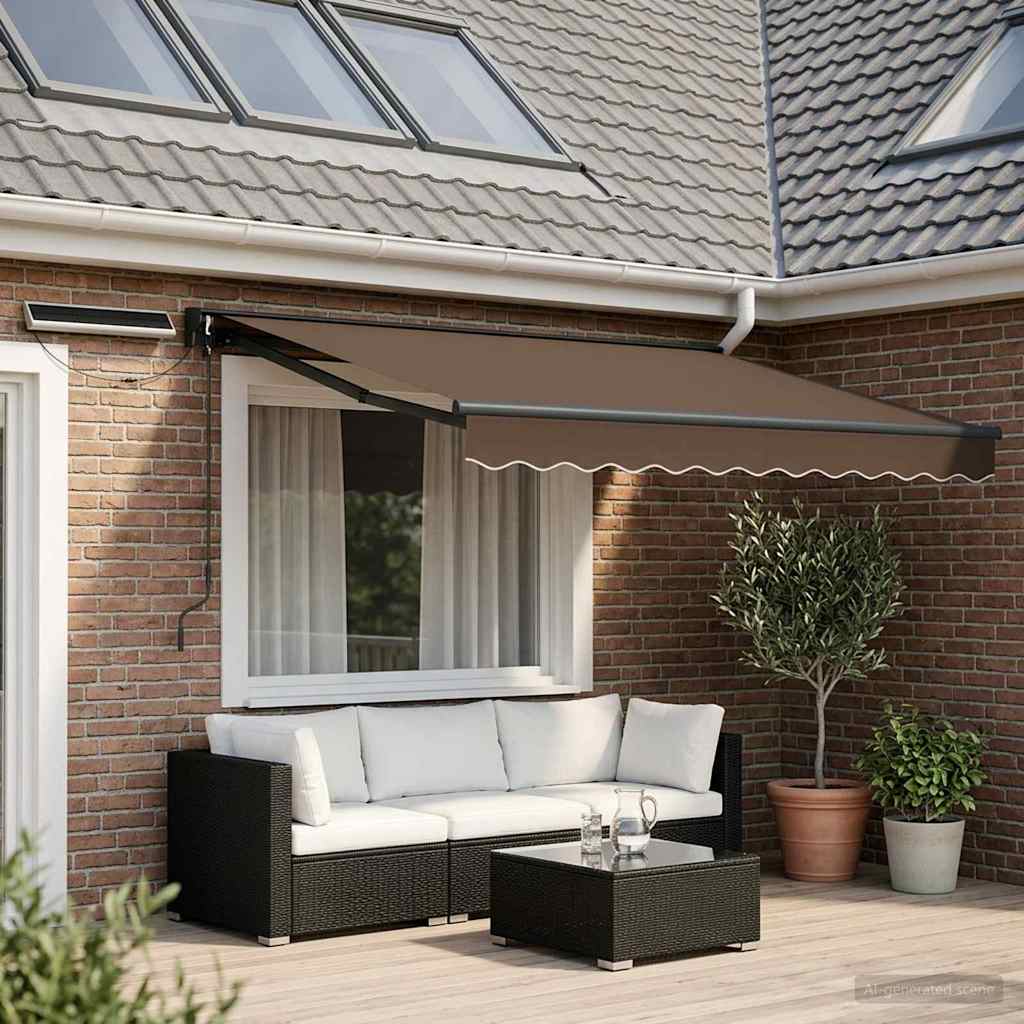 Tettuccio Elettrico Retrattile Tortora 3 x 2 m | homemem39