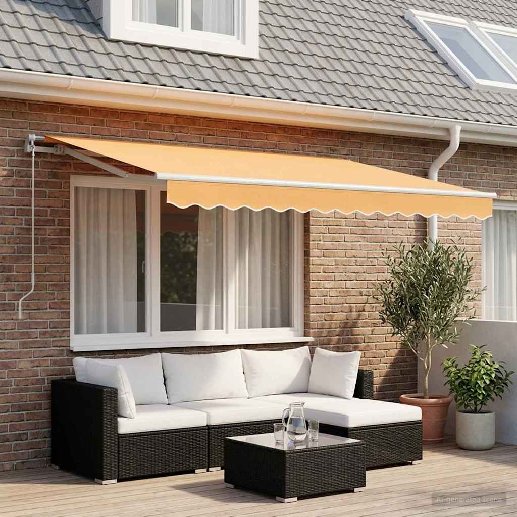 Tenda retrattile Sabbia 3,5 x 2,5 m Poliestere e Alluminio