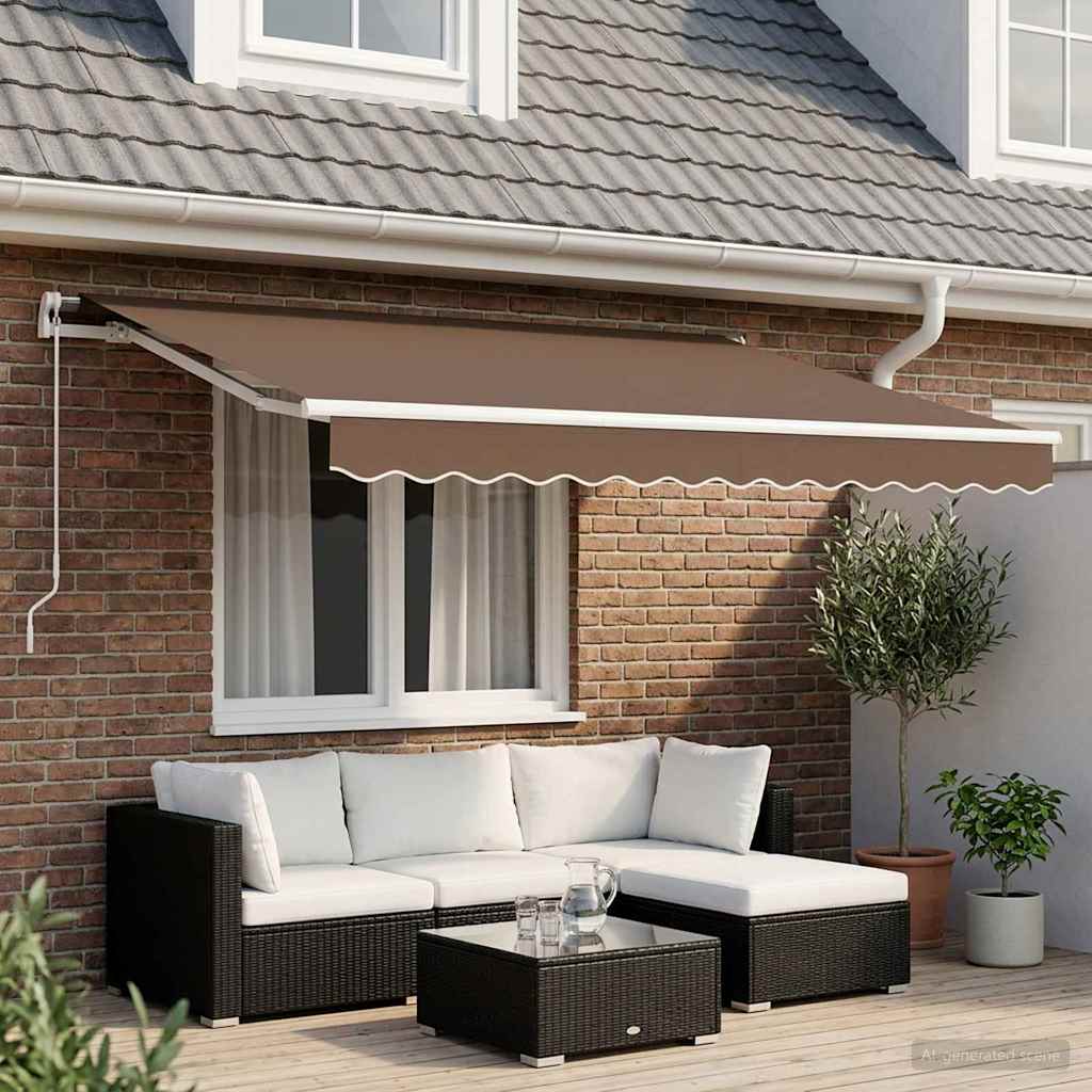 Tenda Retrattile Tortora 3,5 x 2 m Tessuto | homemem39
