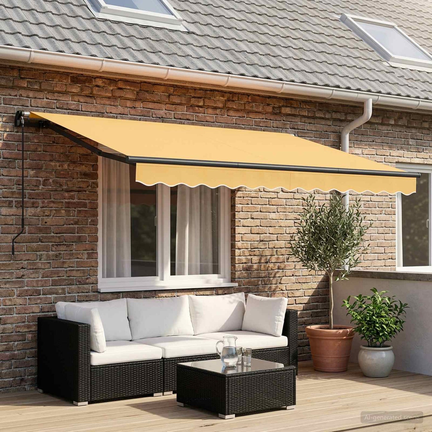 Tenda retrattile Sabbia 2,5 x 2 m Tessuto
