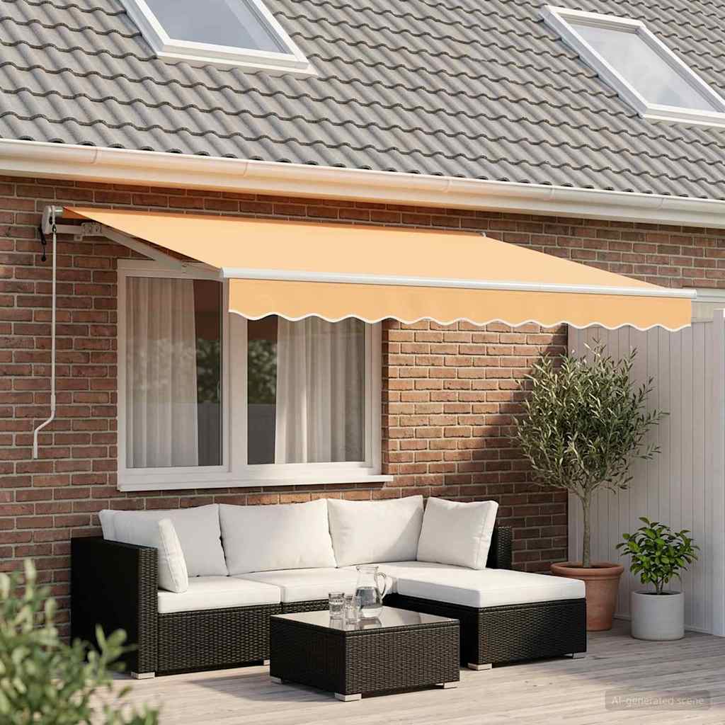 Tenda retrattile Sabbia 300 x 250 cm Tessuto e Alluminio | homemem39