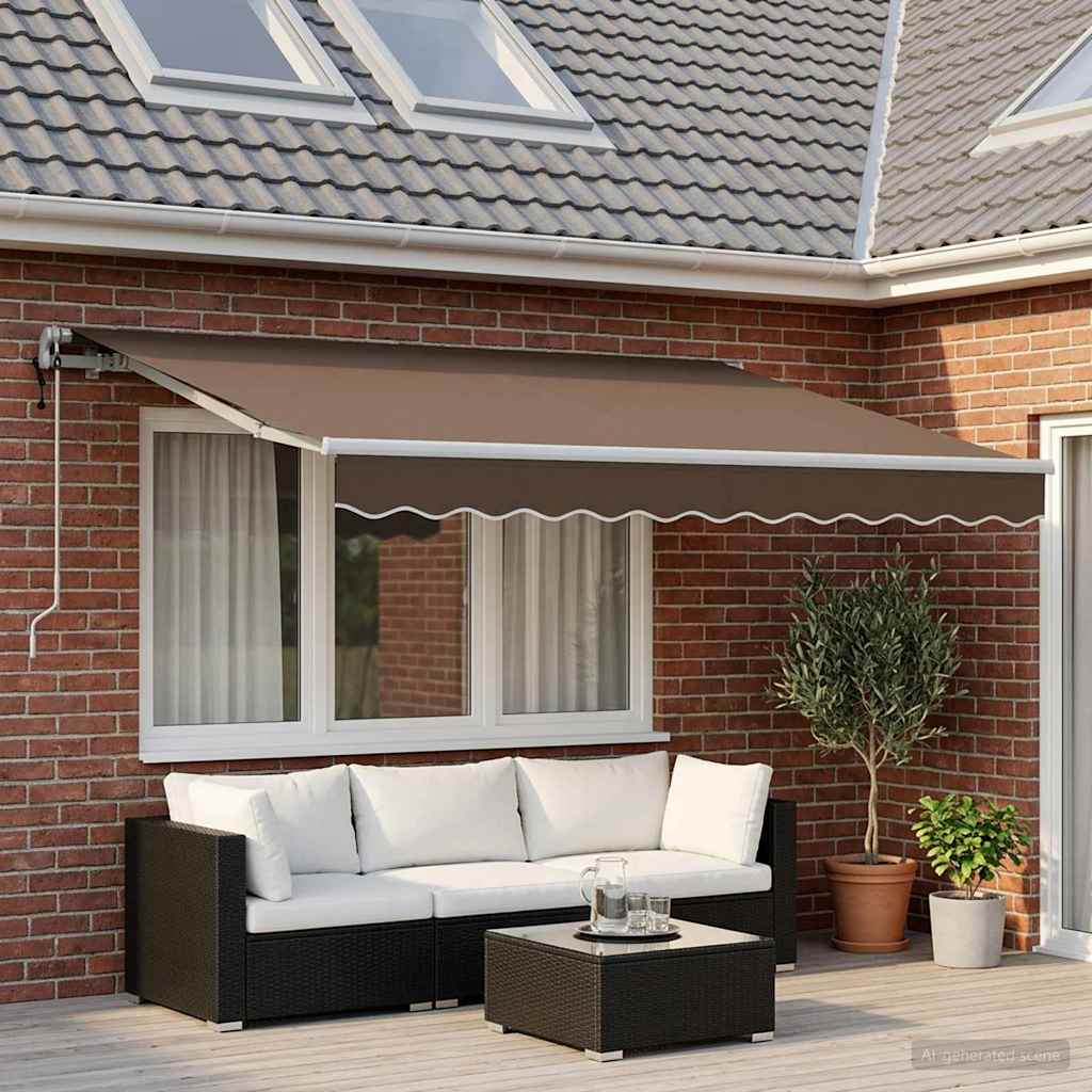 Tenda Retrattile Tortora 3 x 2 m Tessuto | homemem39
