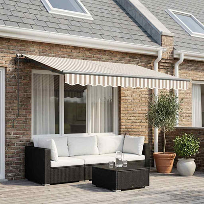 Tenda retrattile Grigio chiaro e bianco 300 x 250 cm | homemem39