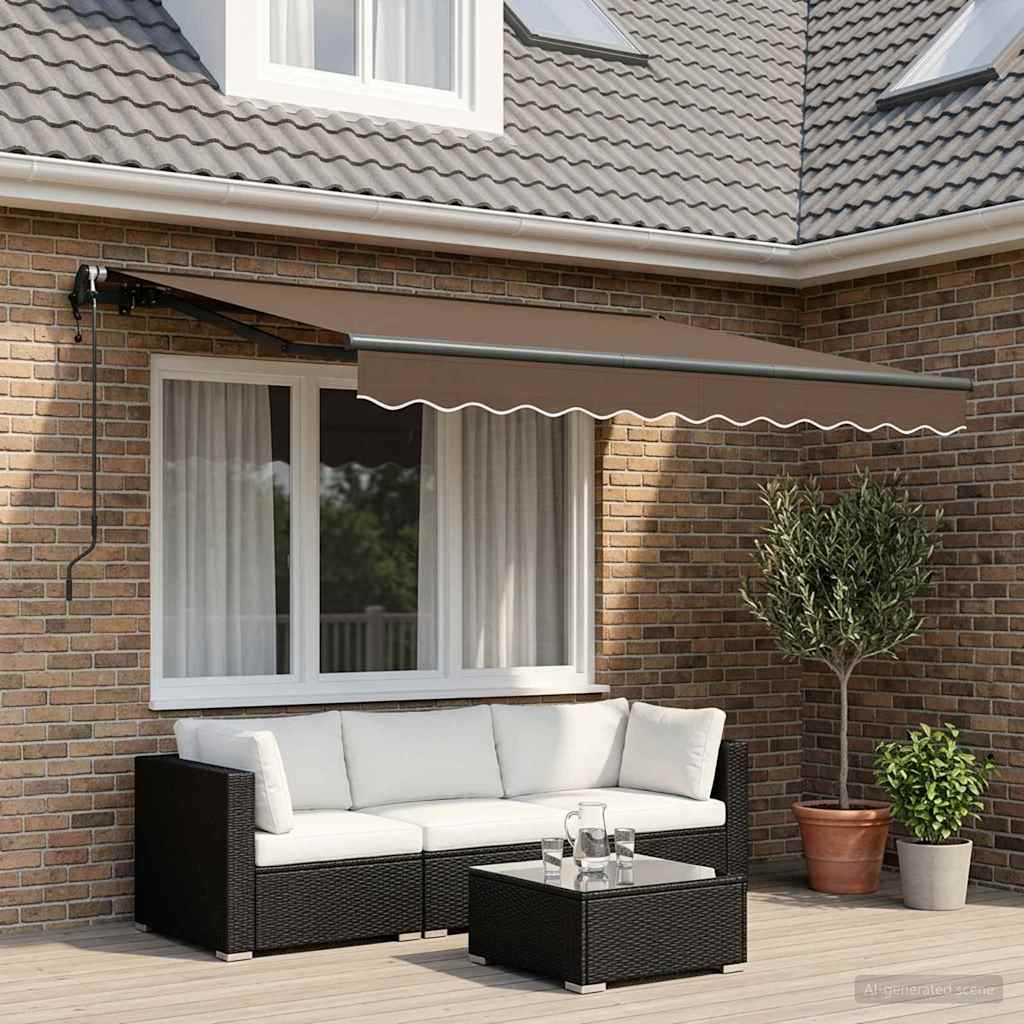 Tenda Retrattile Tortora 2,5 x 2 m Tessuto | homemem39