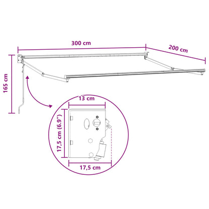 Tenda retrattile Tortora 3 x 2 m Poliestere e Metallo | homemem39