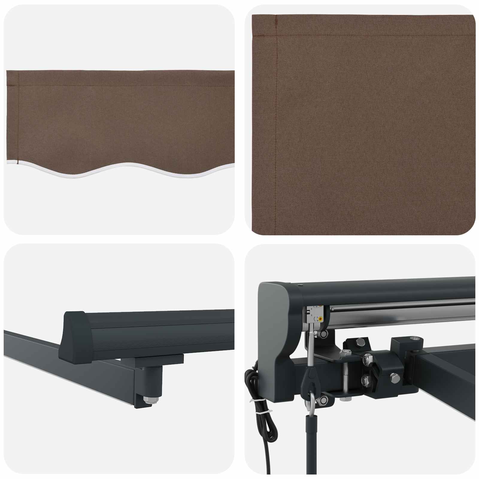 Tettuccio Elettrico Retrattile Tortora 3 x 2 m | homemem39