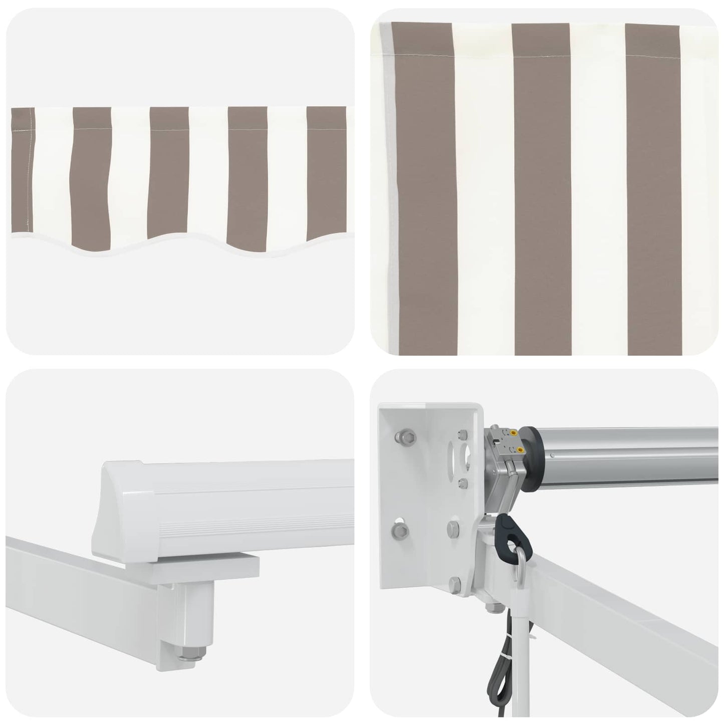 Tenda retrattile Grigio chiaro e bianco 3,5 x 2 m | homemem39