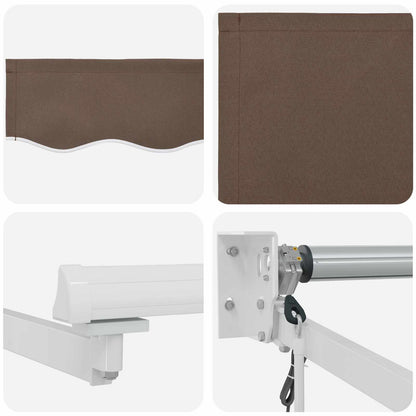 Tenda retrattile Tortora 3,5 x 2 m Poliestere e Metallo | homemem39