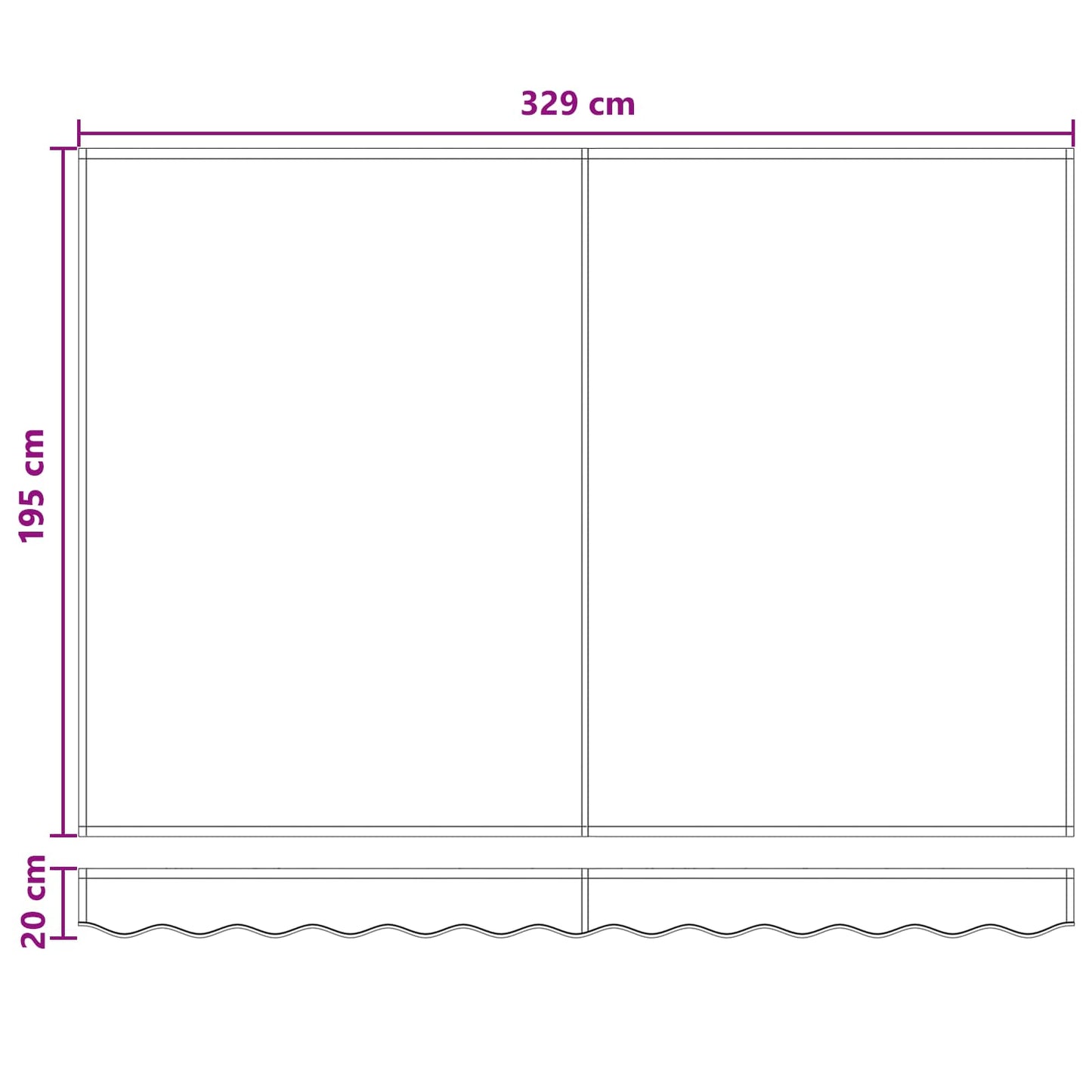 Tenda retrattile manuale con LED Tortora
