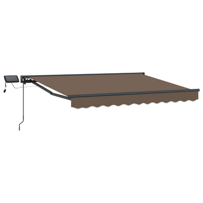 Cornice per Tenda Manuale con LED Tortora 3,5 x 2 m | homemem39