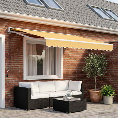 Tenda retrattile Sabbia 3,5 x 2 m Poliestere e Alluminio