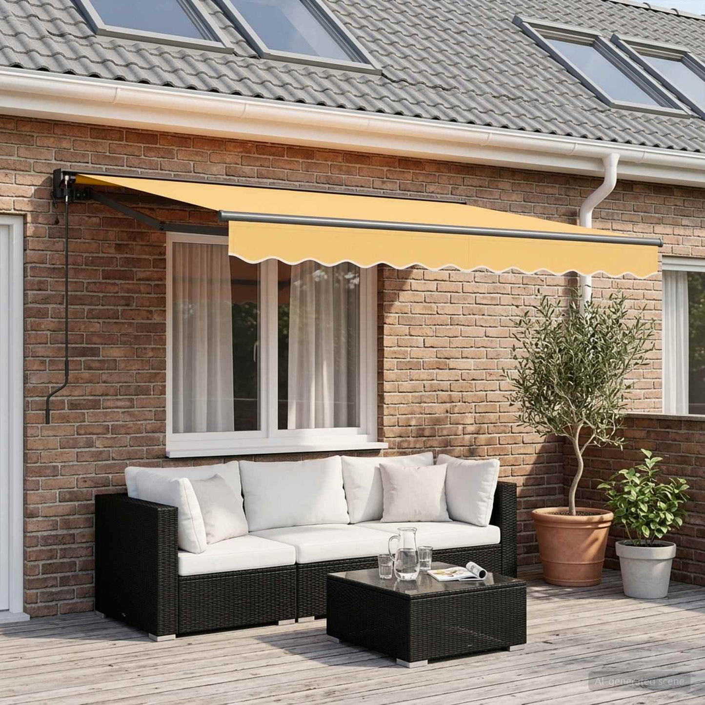 Tettuccio Elettrico Retrattile Sabbia 3,5 x 2 m