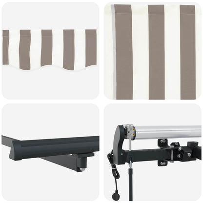 Tenda Retrattile Grigio chiaro e bianco 3,5 x 2 m Tessuto | homemem39