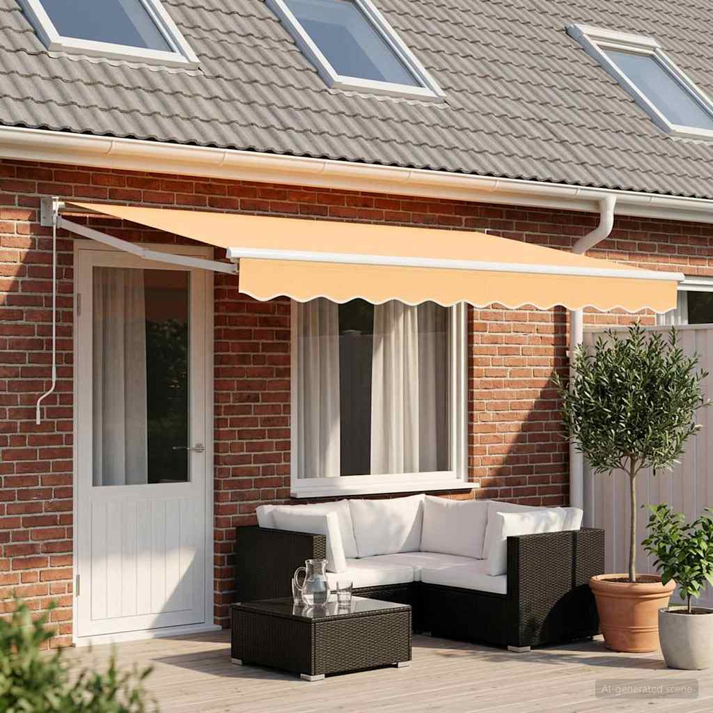 Tenda retrattile Sabbia 4 x 2 m 100% Poliestere e Alluminio | homemem39