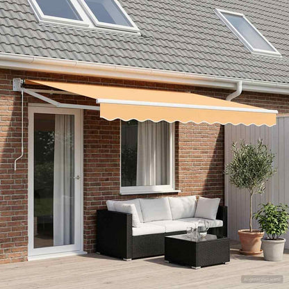 Tenda retrattile Sabbia 4 x 2 m Poliestere e Metallo | homemem39
