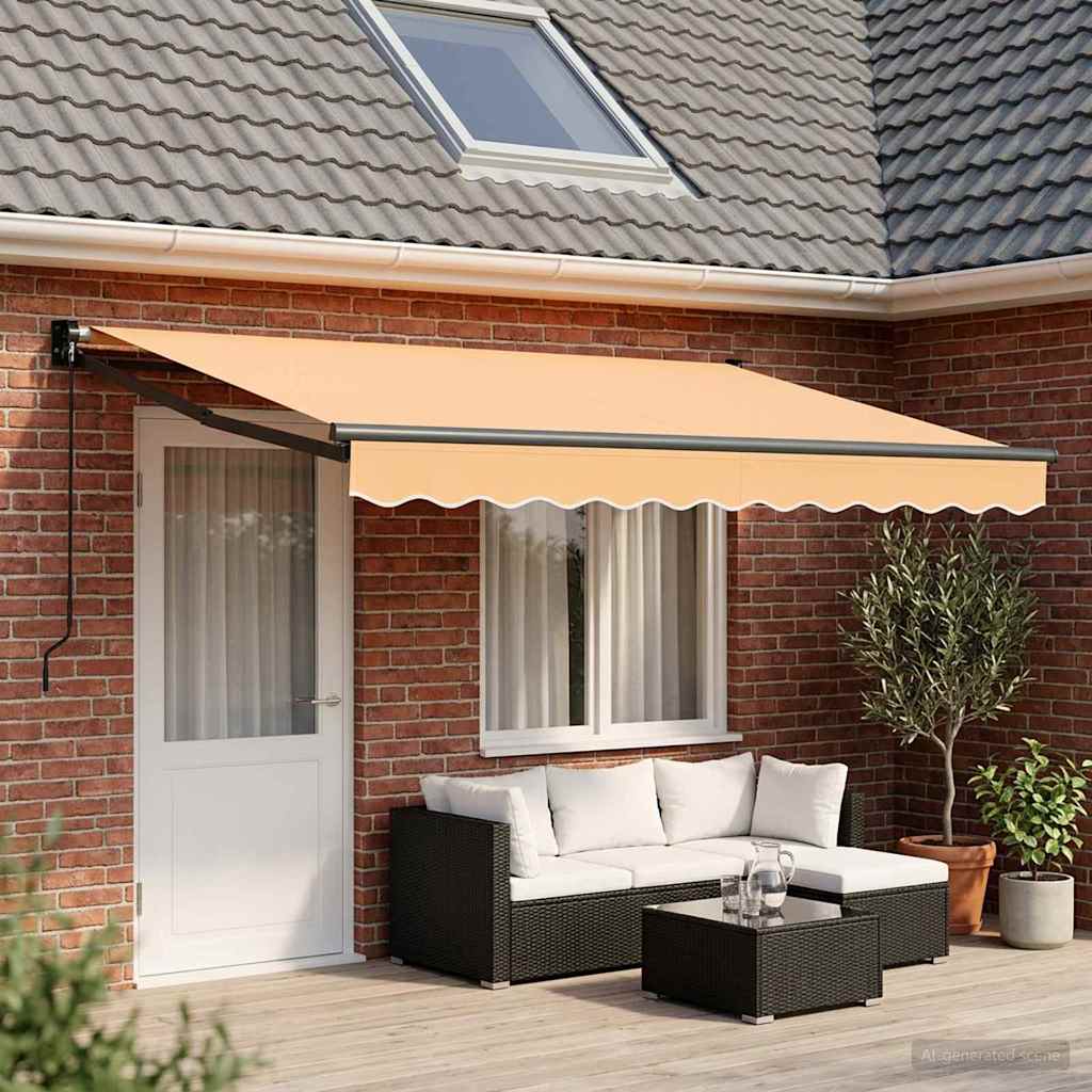 Tenda retrattile Sabbia 5 x 3 m 100% Poliestere e Alluminio | homemem39