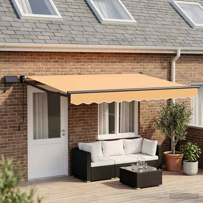 Tenda retrattile manuale con LED Sabbia | homemem39