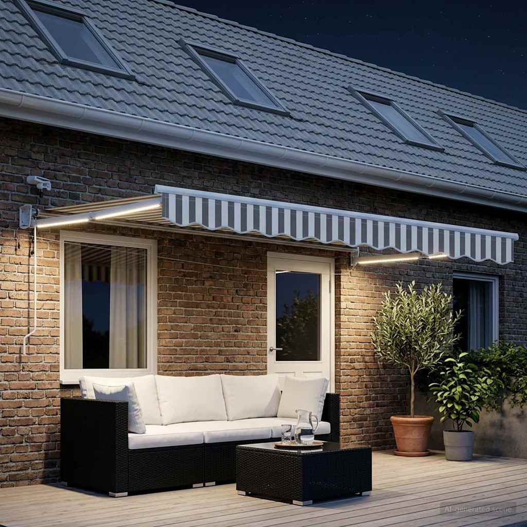 Tettuccio Elettrico Retrattile Grigio chiaro e bianco | homemem39