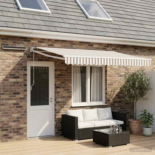 Tettuccio Elettrico Retrattile Grigio chiaro e bianco 5 x 3 m - homemem39