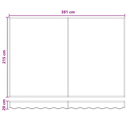 Tendone manuale 4 x 2 m Tortora 100% Poliestere