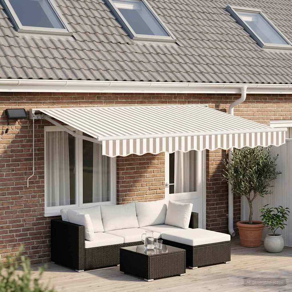 Cornice per Tenda Manuale con LED 4 × 3 m | homemem39