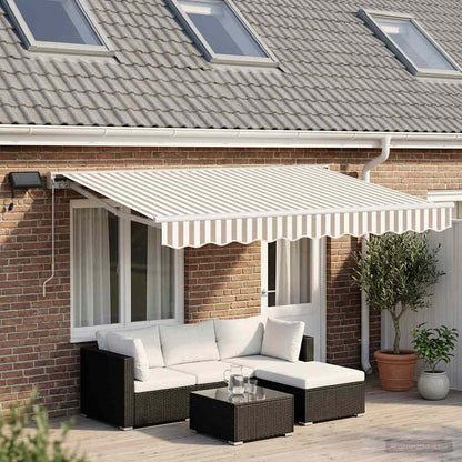 Cornice per Tenda Manuale con LED 5 × 3,5 m | homemem39