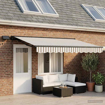 Cornice per Tenda Manuale con LED 5 × 3,5 m | homemem39