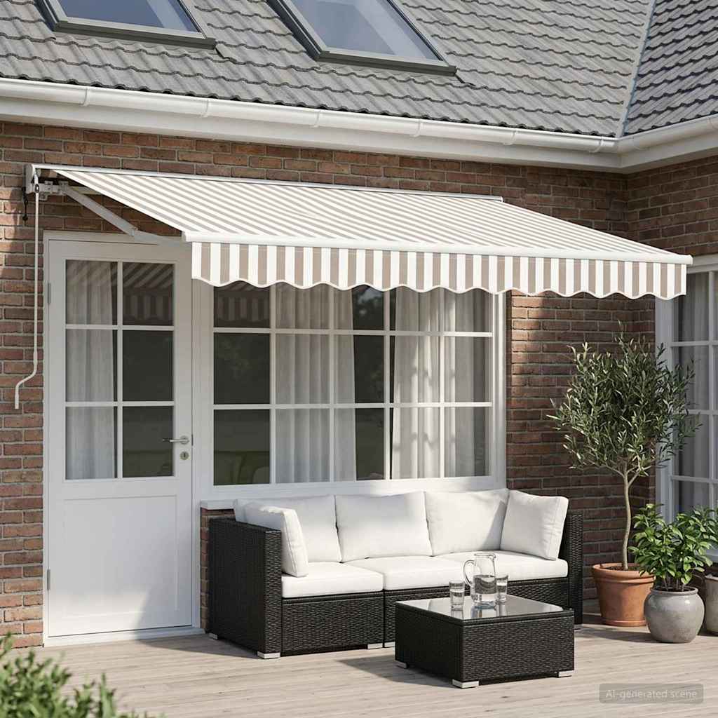 Tettuccio Elettrico Retrattile Grigio chiaro e bianco 5 × 3,5 m | homemem39