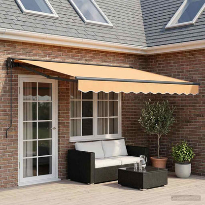 Tettuccio Elettrico Retrattile Sabbia 4 x 2 m | homemem39