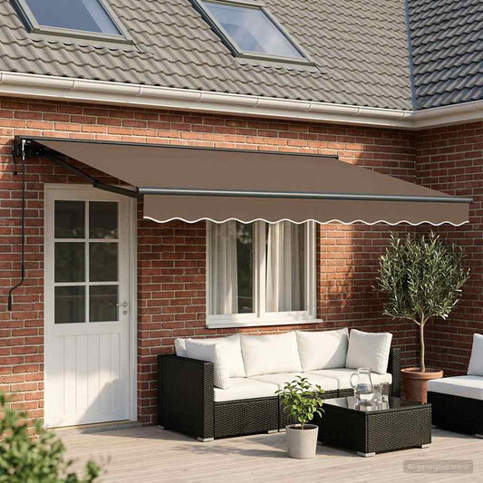 Tettuccio Elettrico Retrattile Tortora 4 x 2 m - homemem39