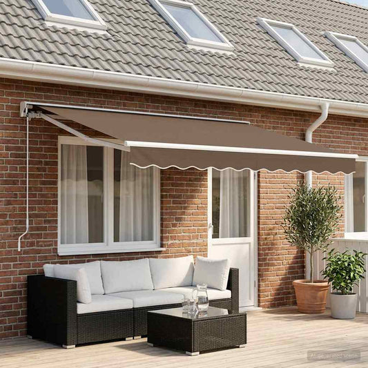 Tettuccio Elettrico Retrattile Tortora 4 x 2 m - homemem39