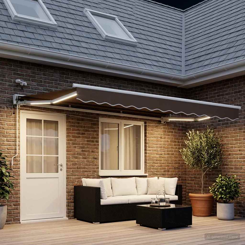 Tettuccio Elettrico Retrattile Tortora 4,5 × 3,5 m | homemem39