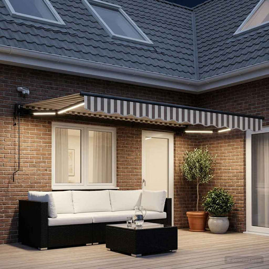 Tettuccio Elettrico Retrattile Grigio chiaro e bianco 4,5 × 3 m | homemem39