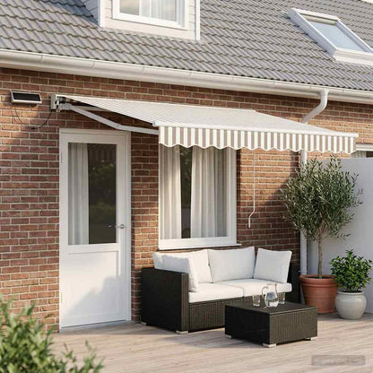 Tettuccio Elettrico Retrattile Grigio chiaro e bianco 5 × 3,5 m | homemem39