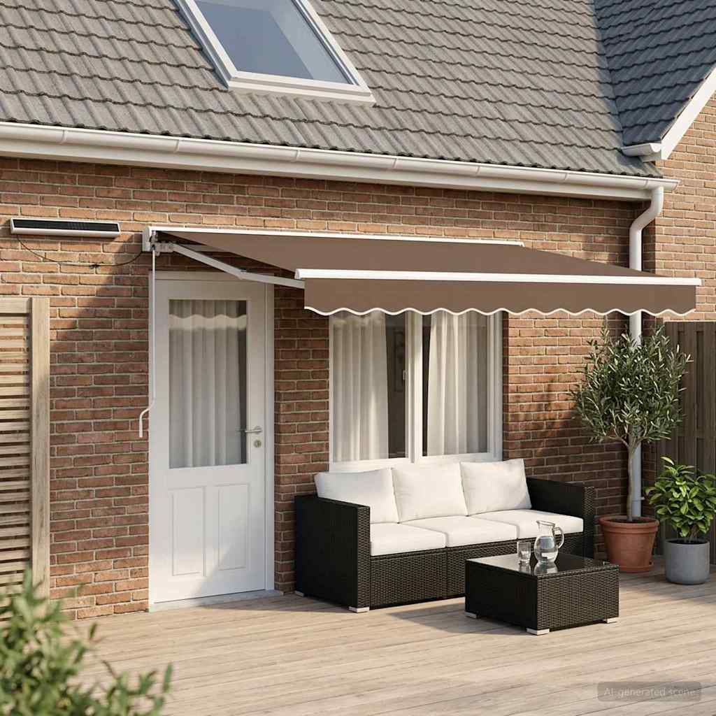 Tettuccio Elettrico Retrattile Tortora 4 × 3 m | homemem39