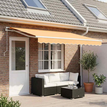 Tenda retrattile Sabbia 5 x 3 m Poliestere e Alluminio | homemem39