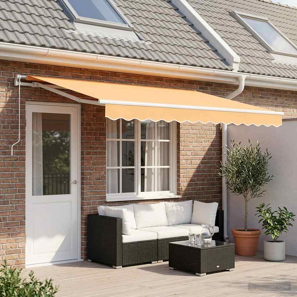 Tenda retrattile Sabbia 4,5 × 3 m Poliestere e Alluminio | homemem39