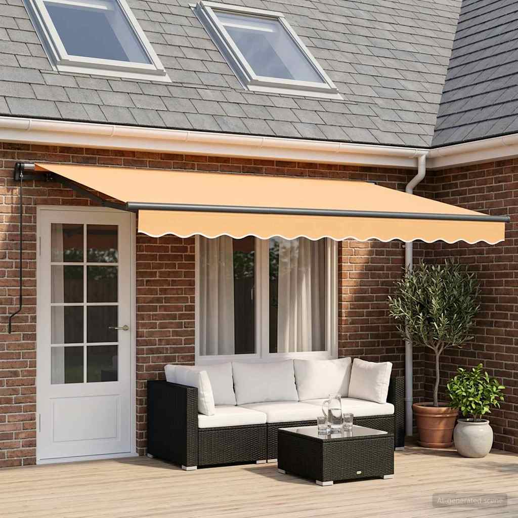 Tenda retrattile Sabbia 600 × 350 cm Poliestere e Alluminio | homemem39