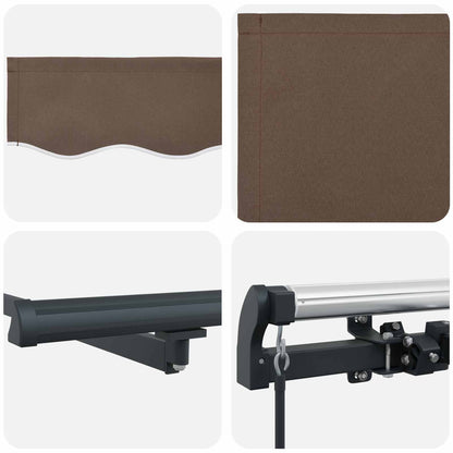 Tenda Retrattile Tortora 4 x 2 m Tessuto | homemem39